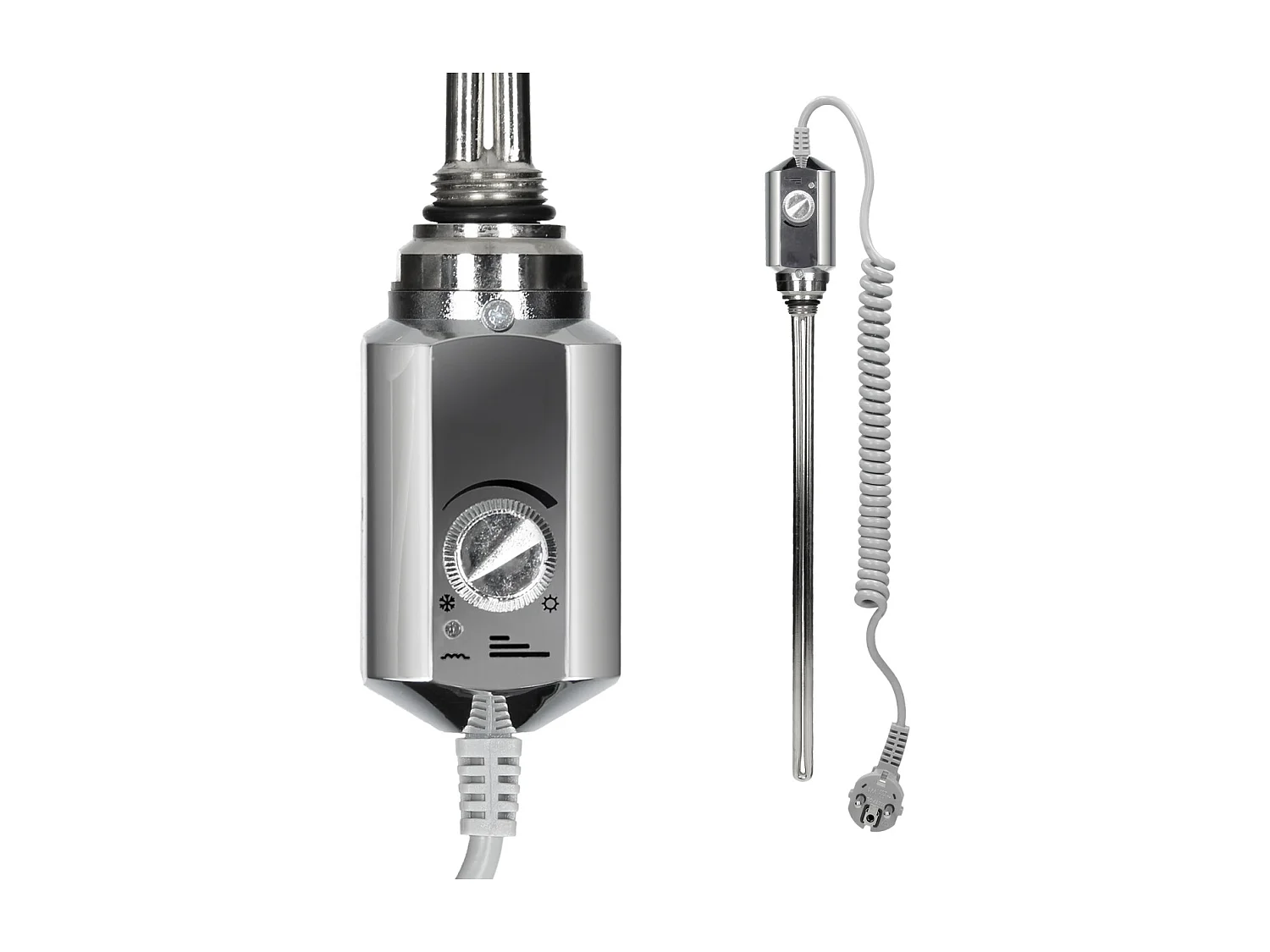 Radiador Sahara con resistencia eléctrica 300W, 500 x 800 mm, cromado