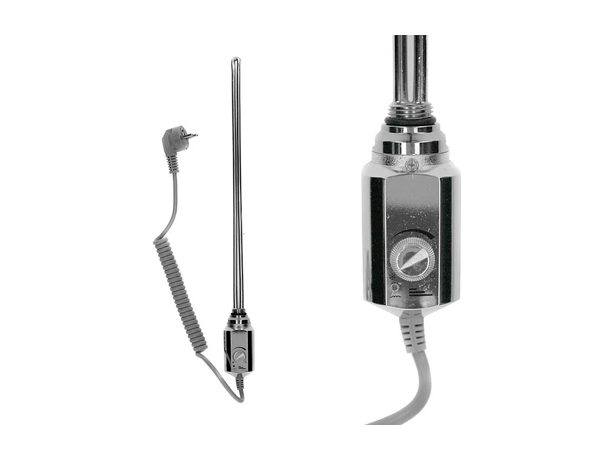 Radiador Sahara con resistencia eléctrica 300W, 500 x 800 mm, cromado