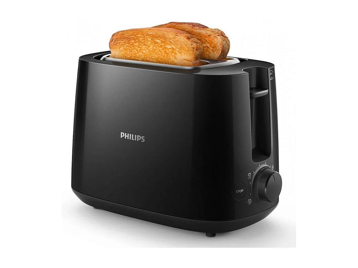 Philips Grille-pains 2 fentes 830w noir - hd2581/90