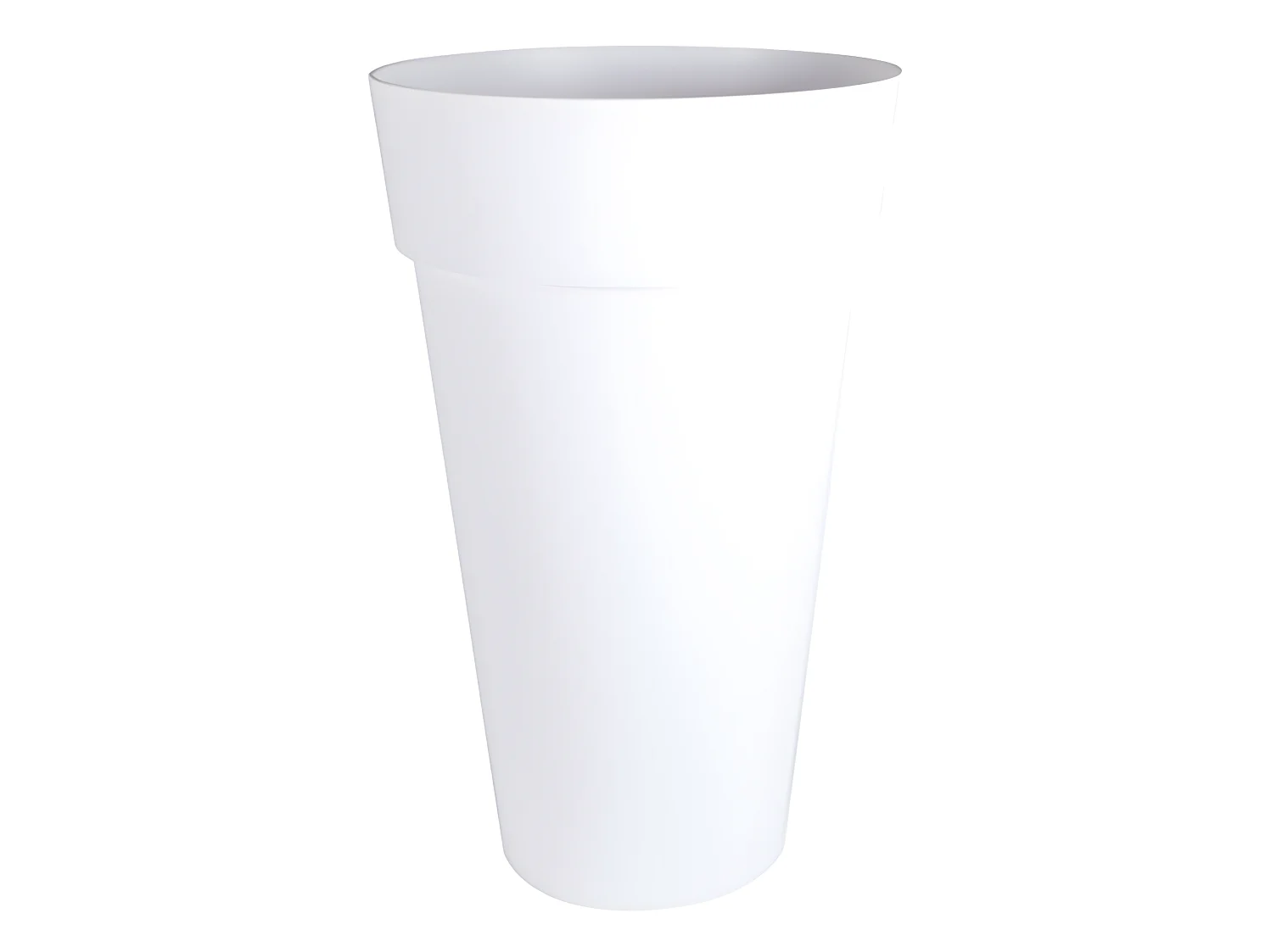 Pot de fleur rond Toscane Ø 48 x H.80 cm - Blanc - Eda