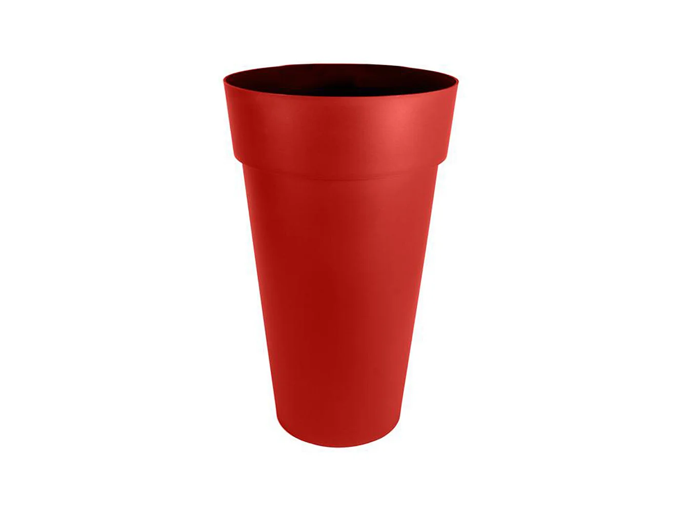 Pot de fleur rond Toscane Ø 48 x H.80 cm - Rouge rubis - Eda