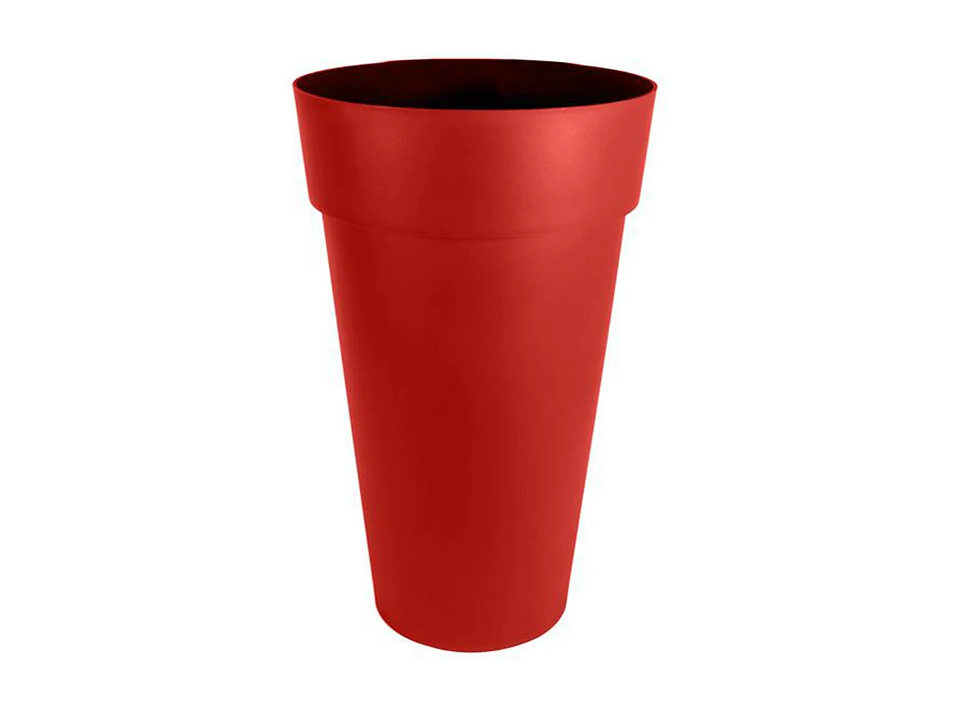 Pot de fleur rond Toscane Ø 48 x H.80 cm - Rouge rubis