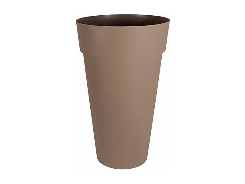 Pot de fleur rond Toscane Ø 48 x H.80 cm - Taupe - Eda