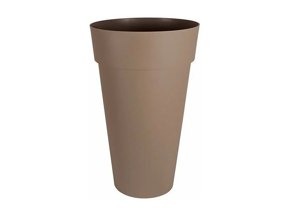 Pot de fleur rond Toscane Ø 48 x H.80 cm - Taupe - Eda