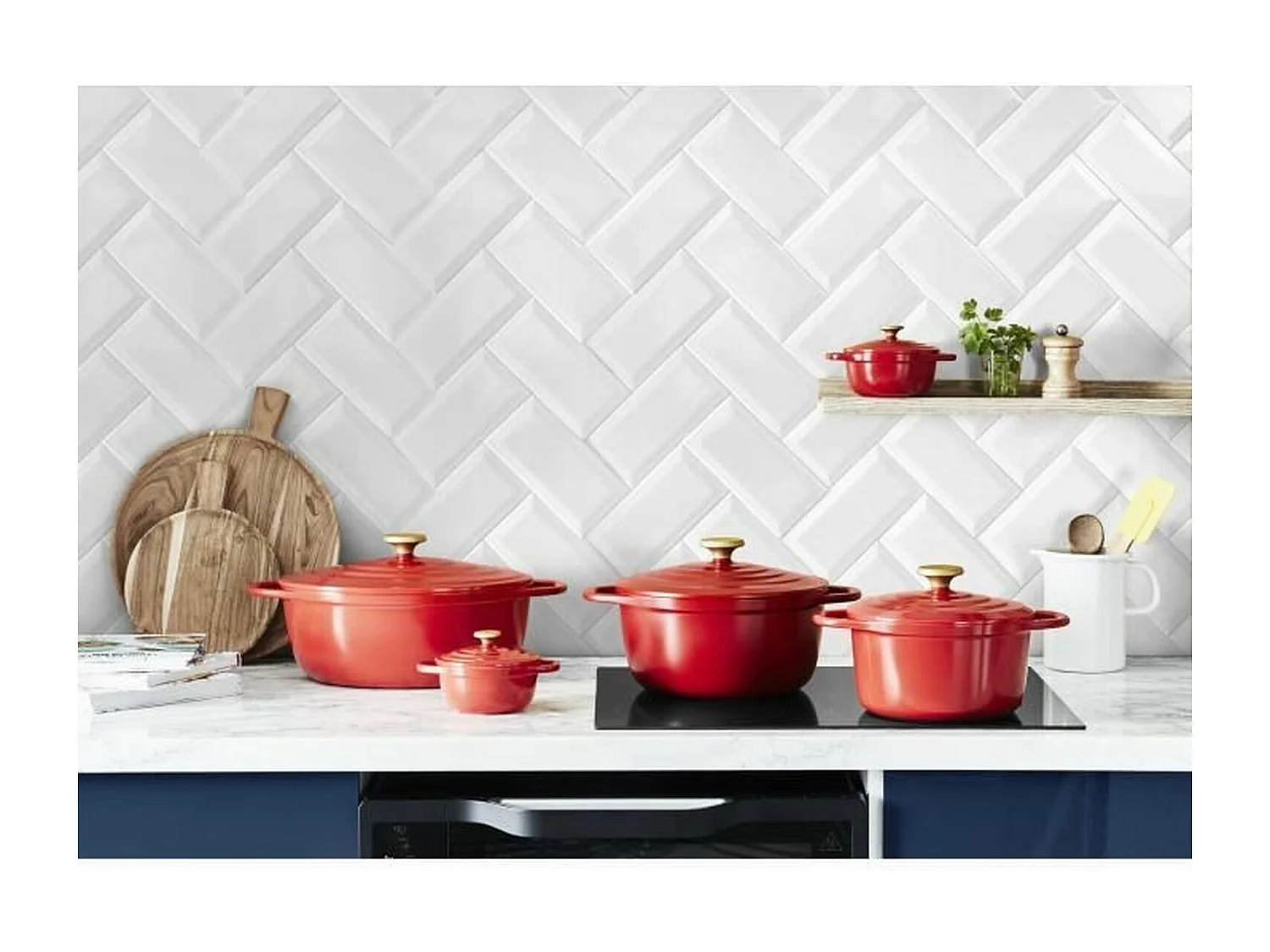 AirAuflaufform 24 cm, Aluminiumguss, rot