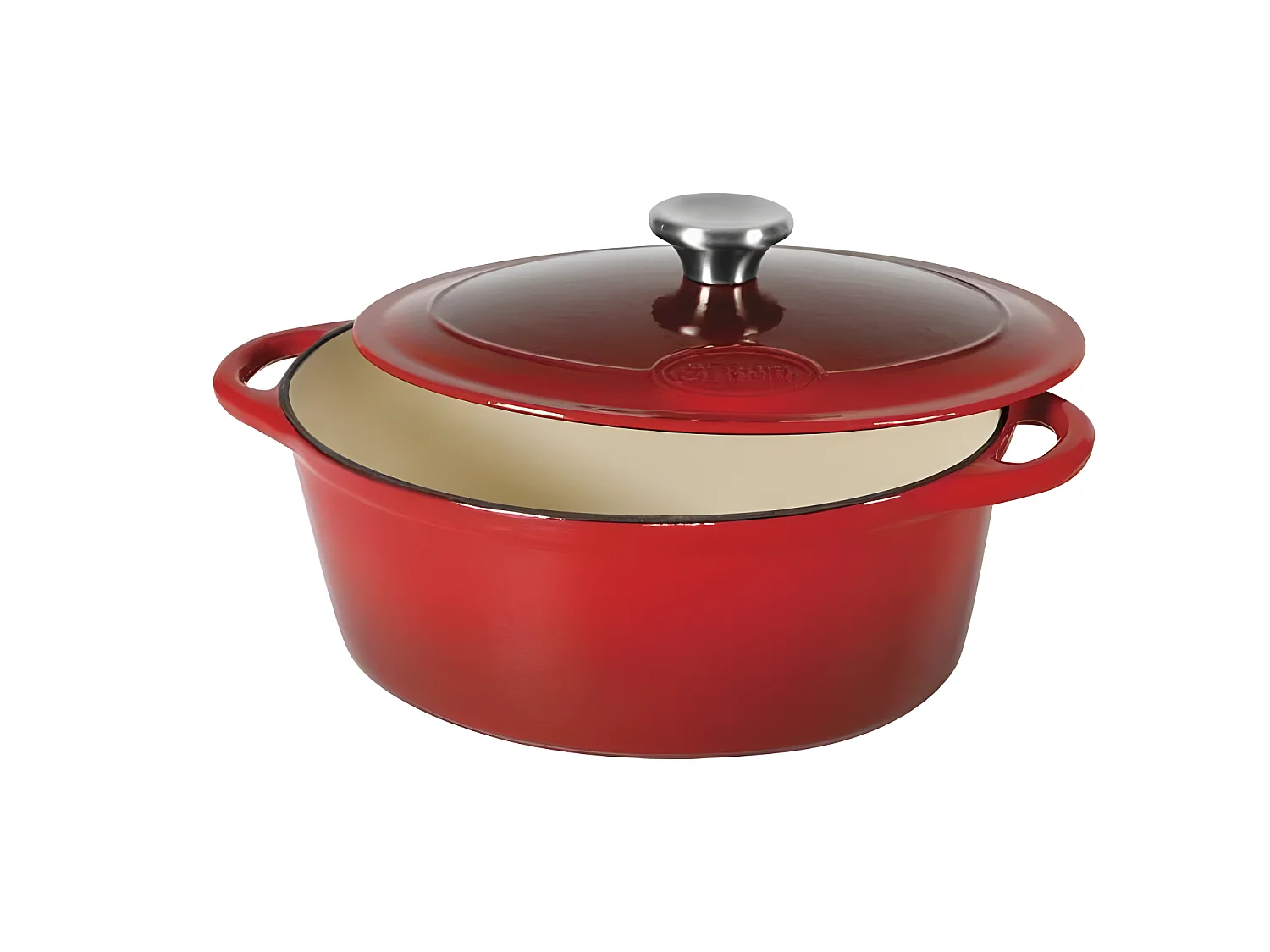 Ovale Auflaufform aus emailliertem Gusseisen 36 cm – 9 L