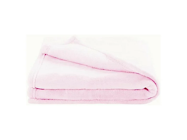 DOUX NID Couverture Microfibre Microdoux - 100x150cm - Rose clair
