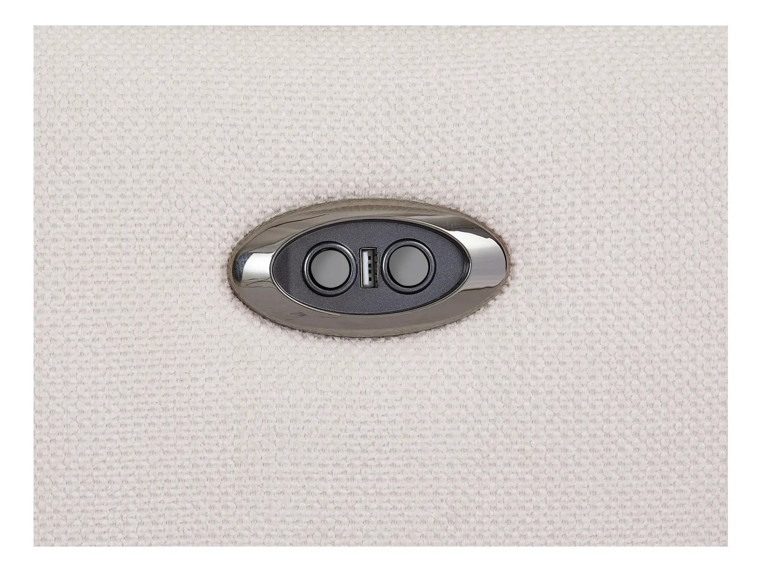 Eckrelaxsofa elektrisch - Ecke links - Strukturstoff - Beige - CELTIMO