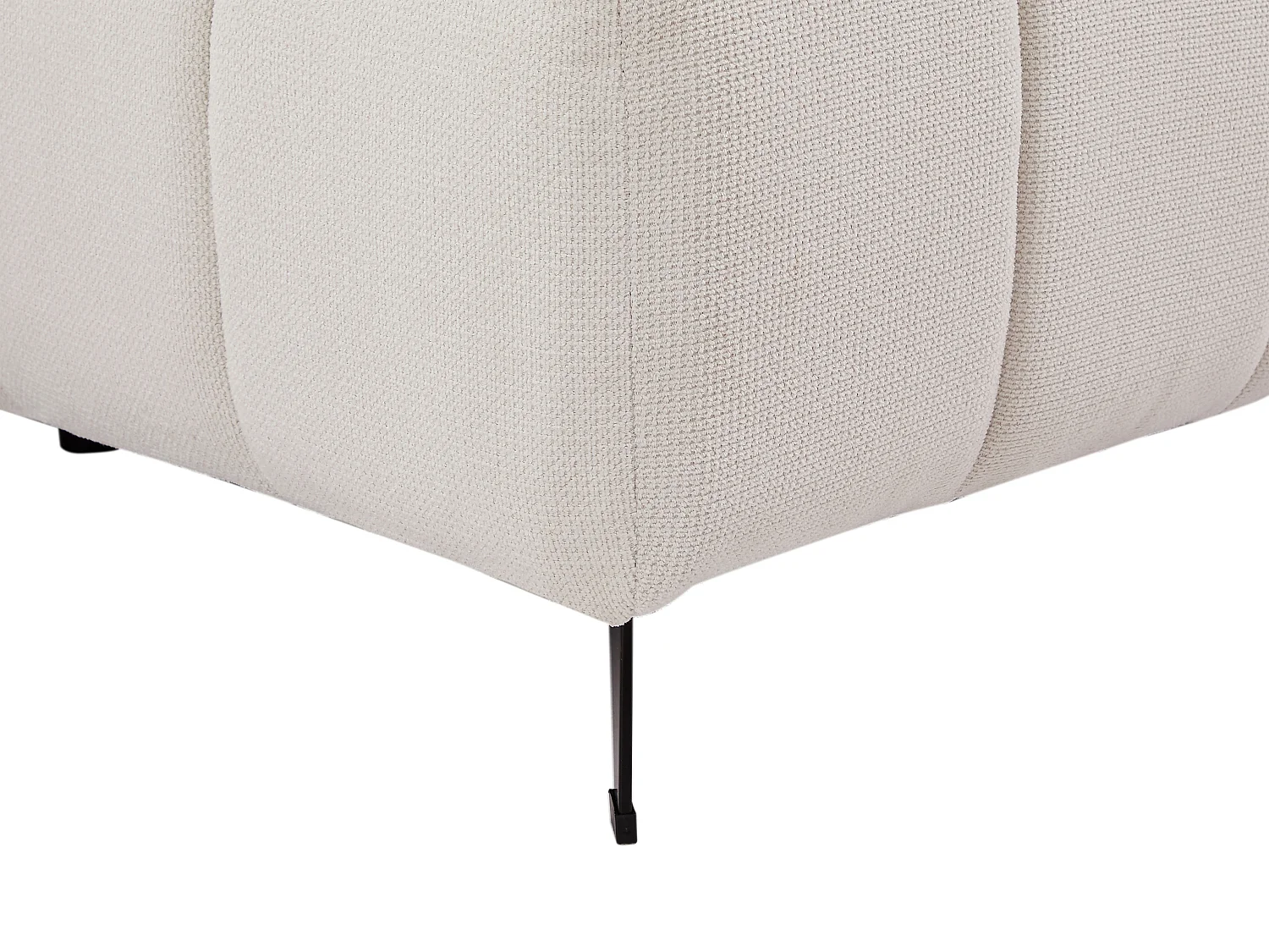 Canapé d'angle gauche relax électrique en tissu texturé beige CELTIMO