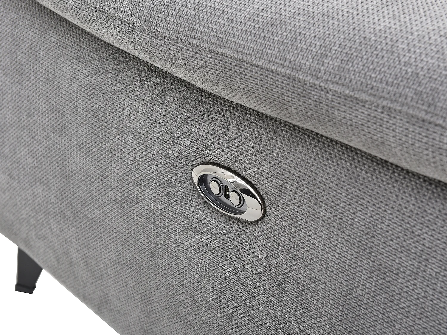 Divano relax elettrico in Tessuto testurizzato Grigio - Angolo a destra - CELTIMO