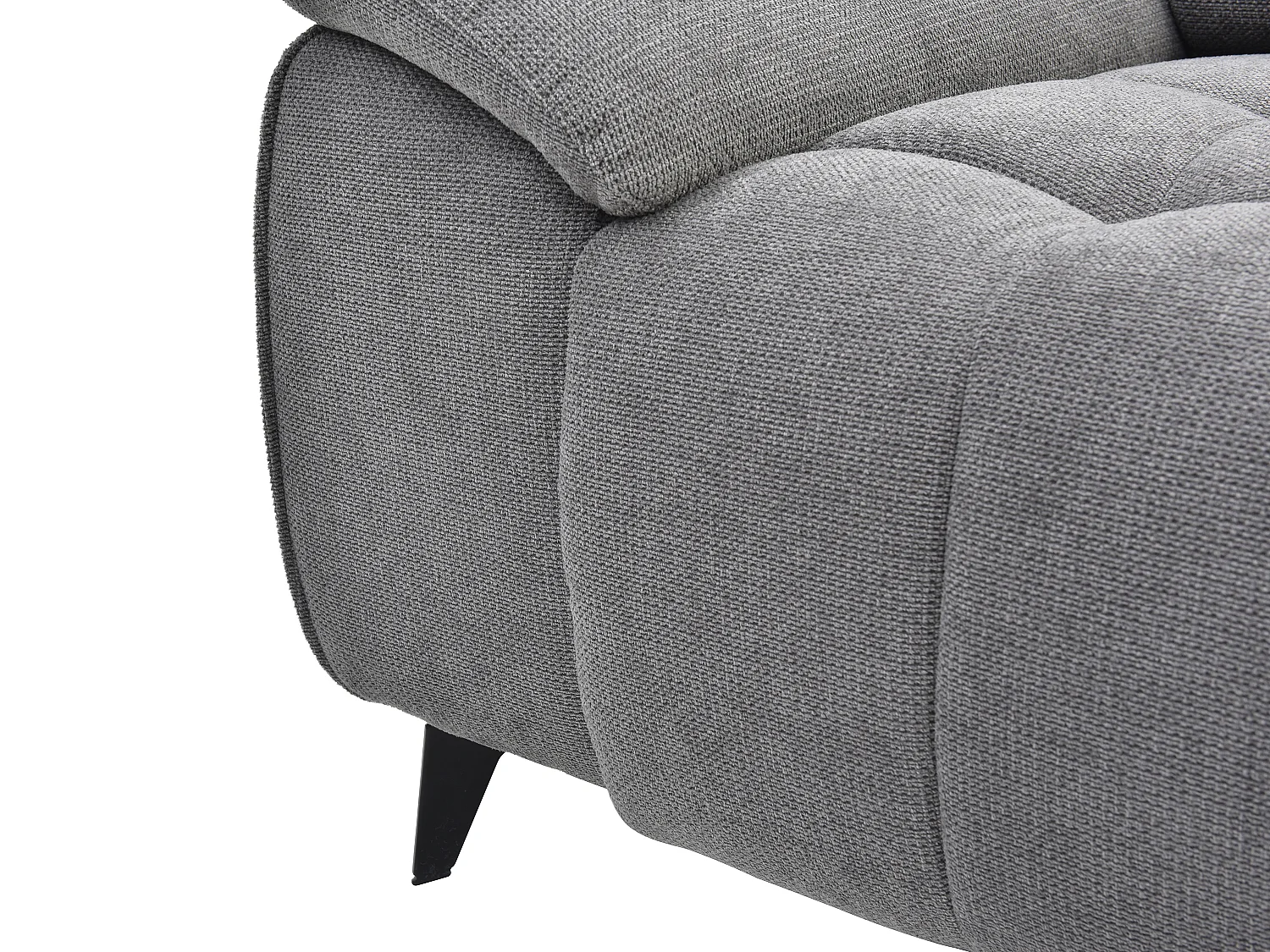 Divano relax elettrico in Tessuto testurizzato Grigio - Angolo a destra - CELTIMO