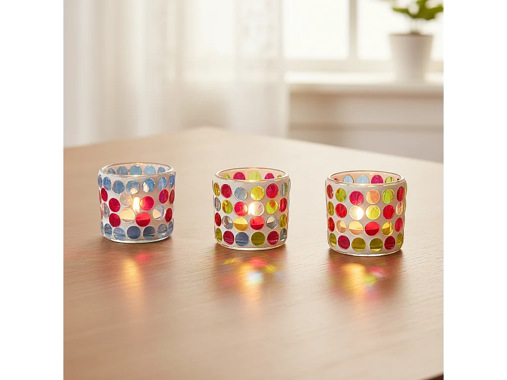 Photophores Mosaique - Bleu