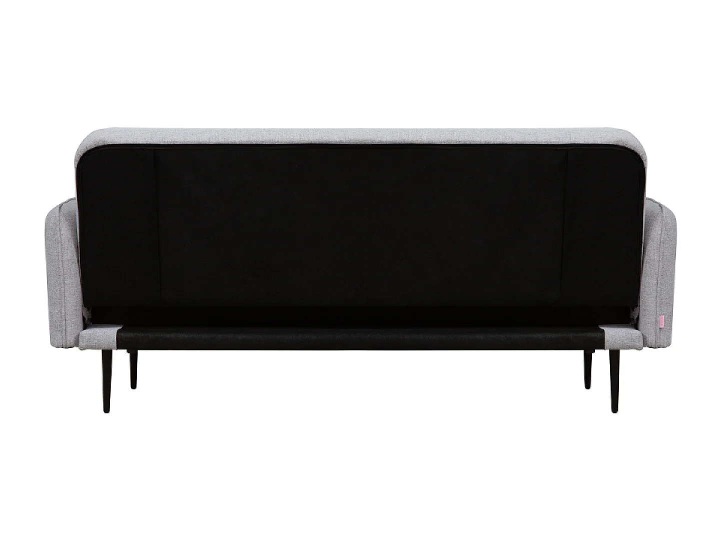 Sofá-Cama Conversível de 3 Lugares em Tecido Cinza BERNE - Design Elegante, Braços Removíveis, Conforto Máximo