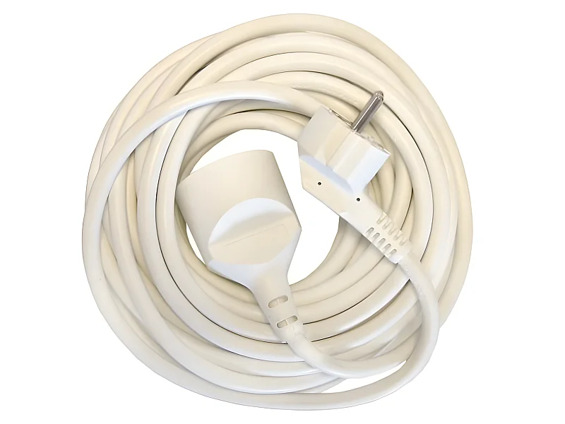 CHACON Rallonge electrique 1,5 m HO5VVF 3x1,5 mm2 blanc