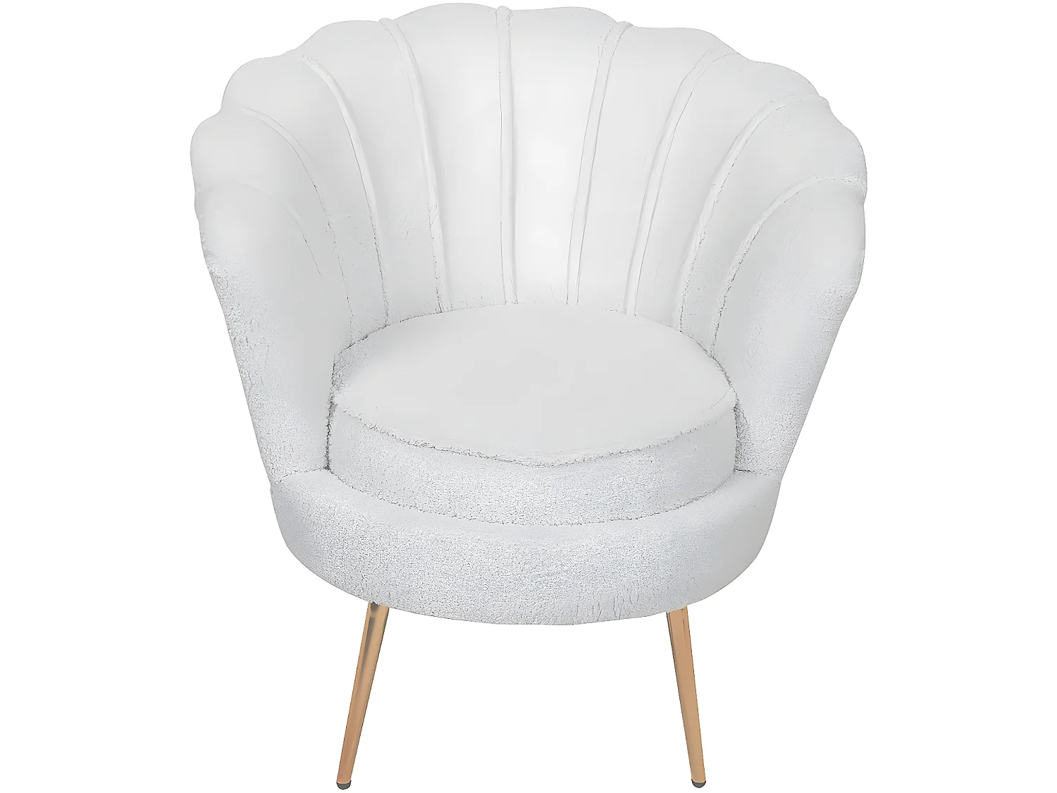 Bouclé fauteuil "Floria" wit in bouclé voor een trendy en comfortabel interieur