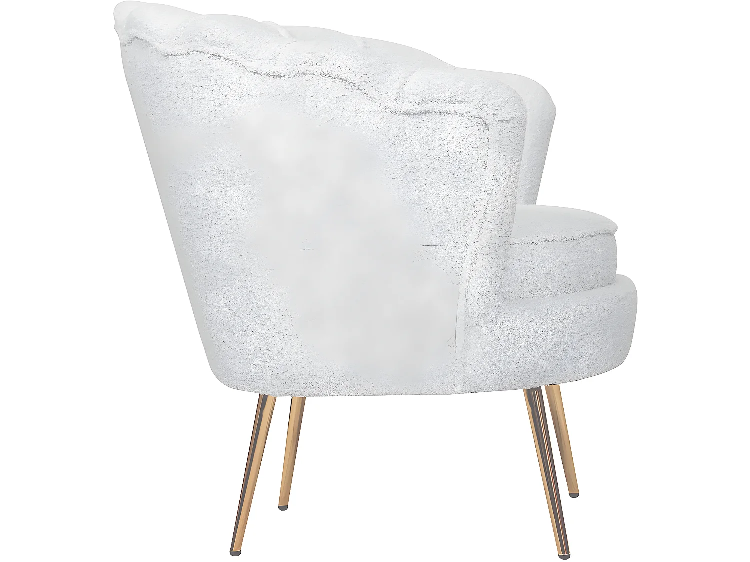 Bouclé fauteuil "Floria" wit in bouclé voor een trendy en comfortabel interieur