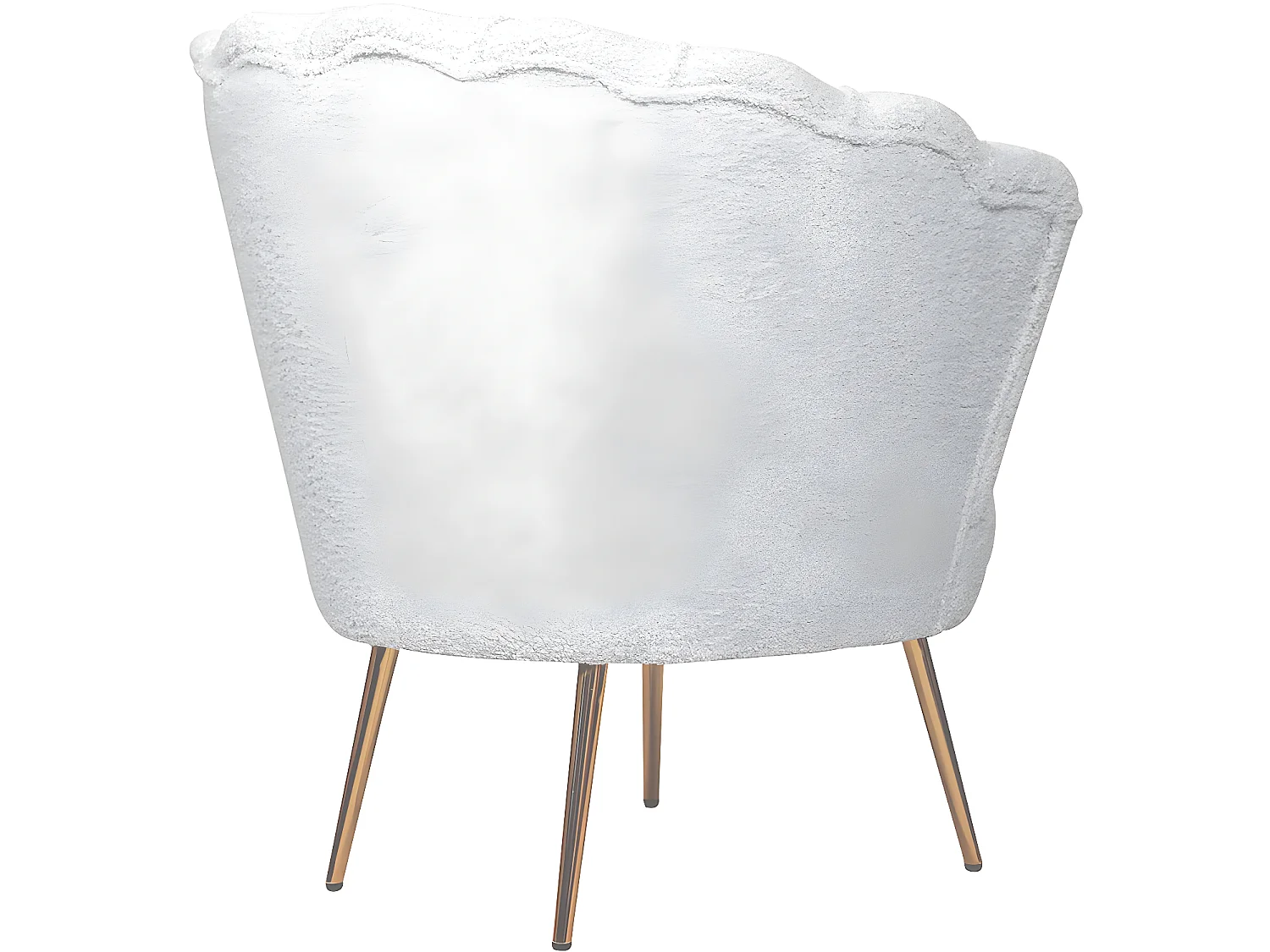 Bouclé fauteuil "Floria" wit in bouclé voor een trendy en comfortabel interieur