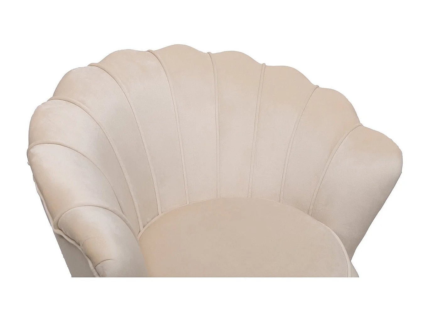 Fauteuil bouclette "Floria" - 75 x 68 x 77,5 cm -  Blanc