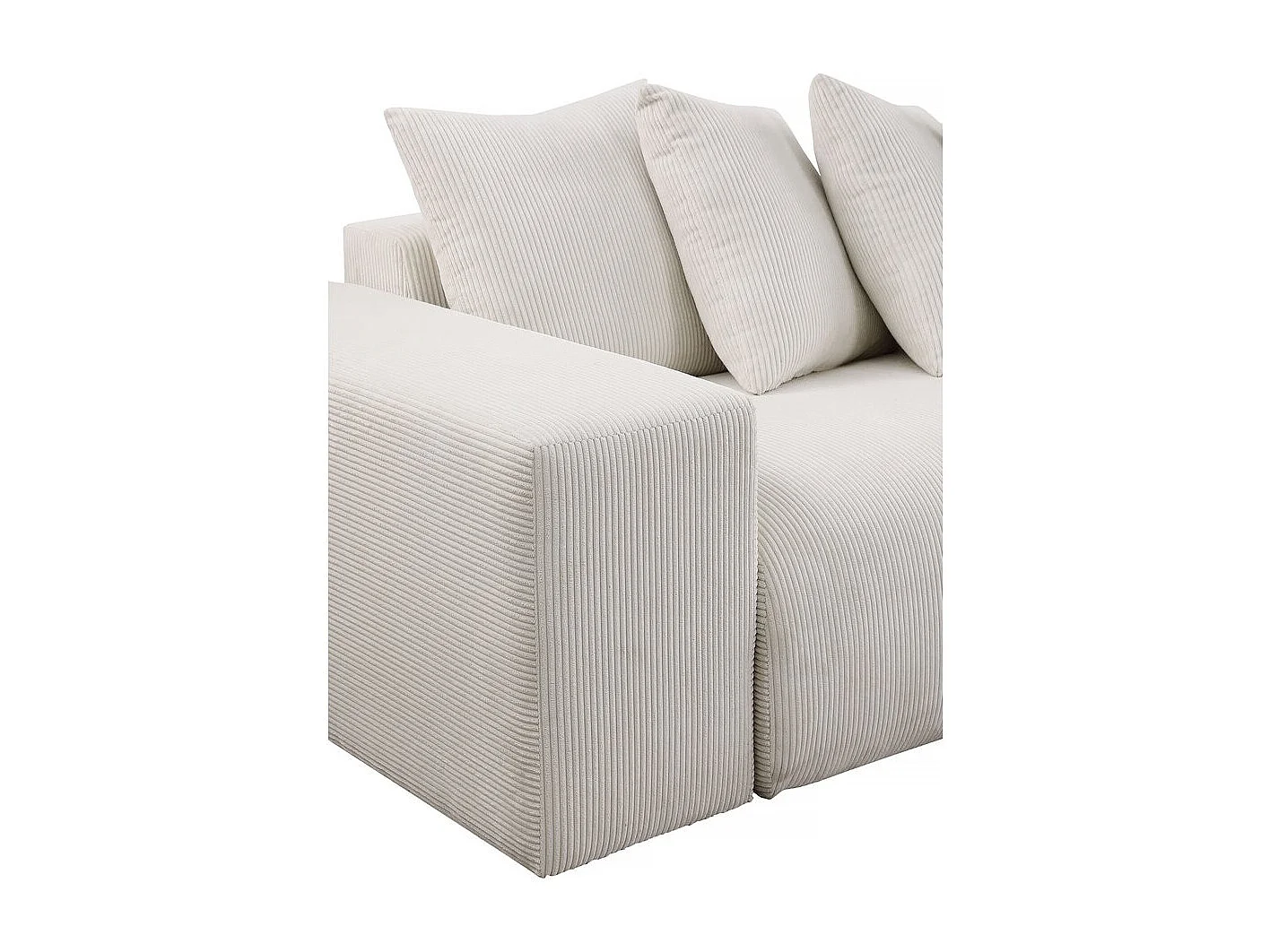 Narożnik sztruksowy "Rivoli" - 312 x 176 x 49 cm - Beżowy