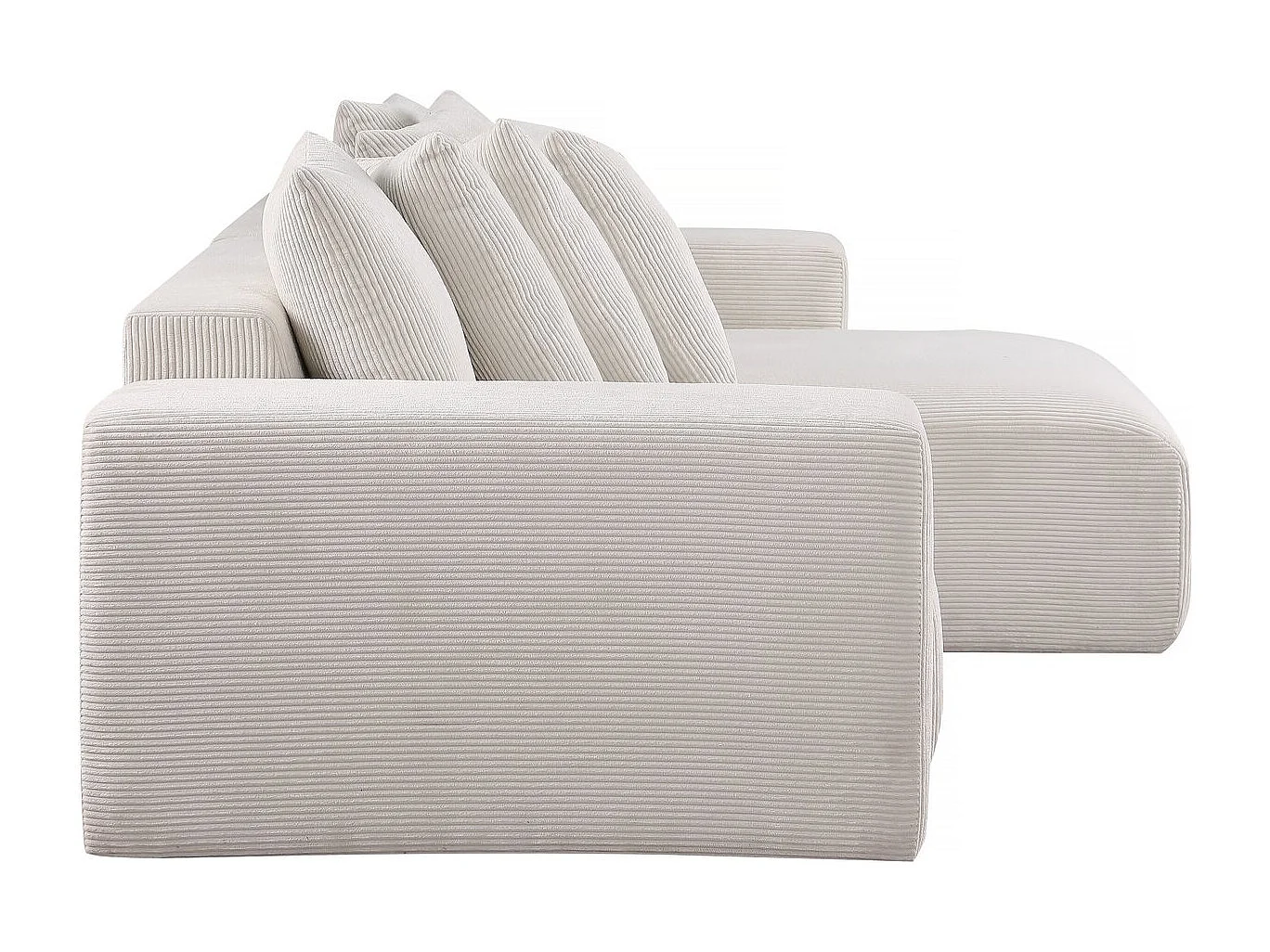 Narożnik sztruksowy "Rivoli" - 312 x 176 x 49 cm - Beżowy