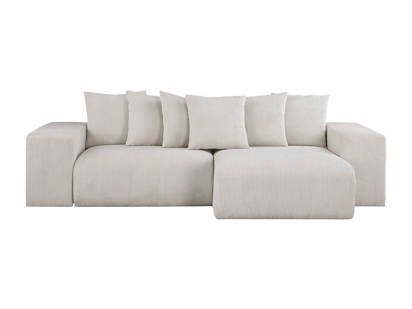 Narożnik sztruksowy "Rivoli" - 312 x 176 x 49 cm - Beżowy