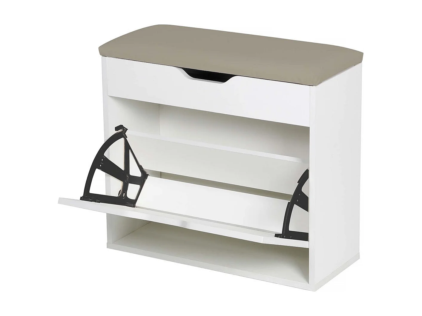 Meuble à chaussures "Wade" - 60 x 23.8 x 68 cm - Blanc