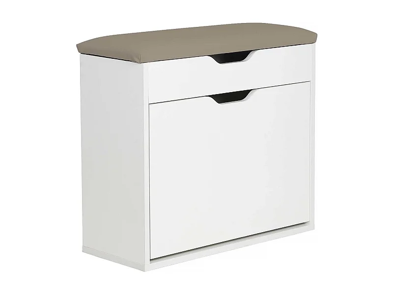 Meuble à chaussures "Wade" - 60 x 23.8 x 68 cm - Blanc