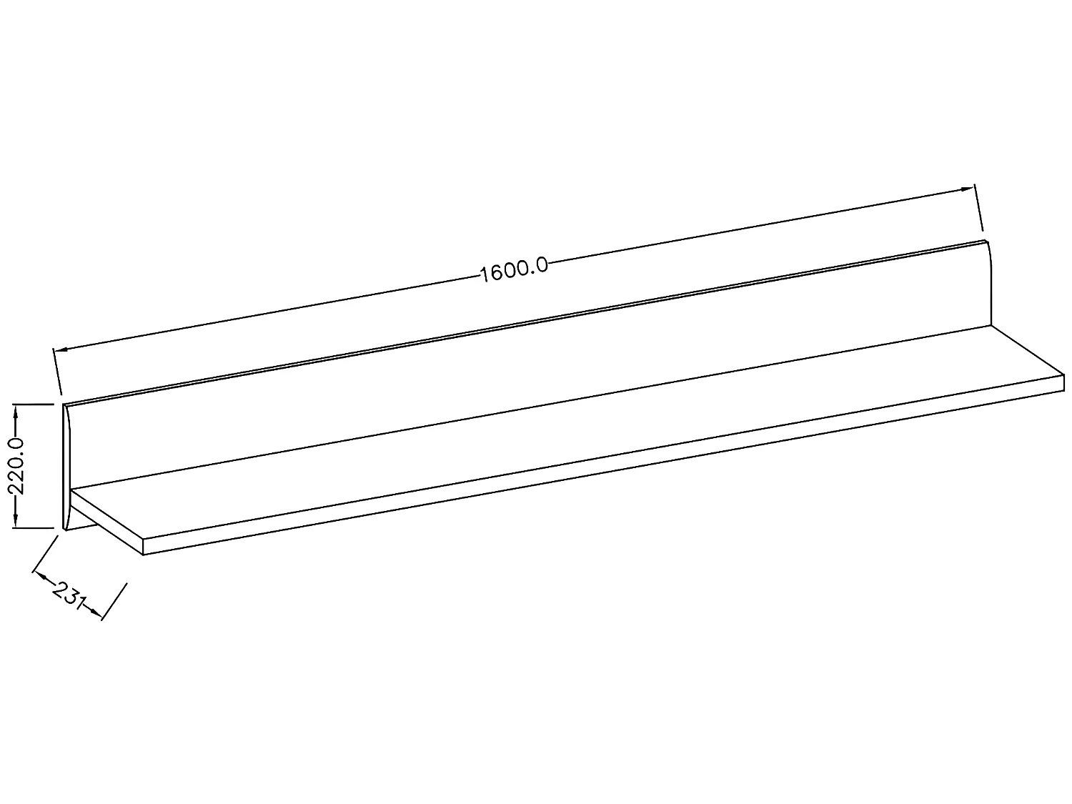 Półka TULSA 160 biała połysk