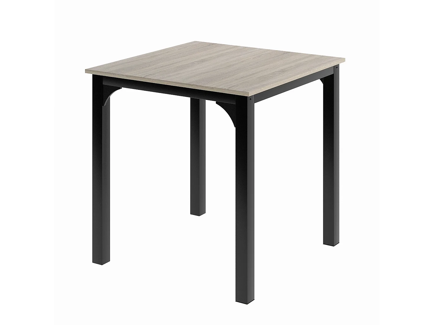 Set tavolo + 2 sedie - MDF e metallo - stile industriale - colori: naturale e nero