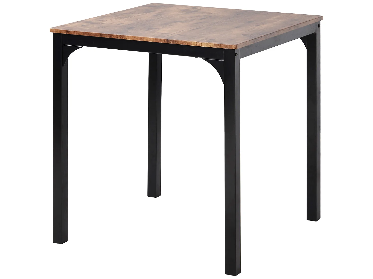 Conjunto mesa + 2 cadeiras - MDF e metal - estilo industrial - cores: marrom e preto