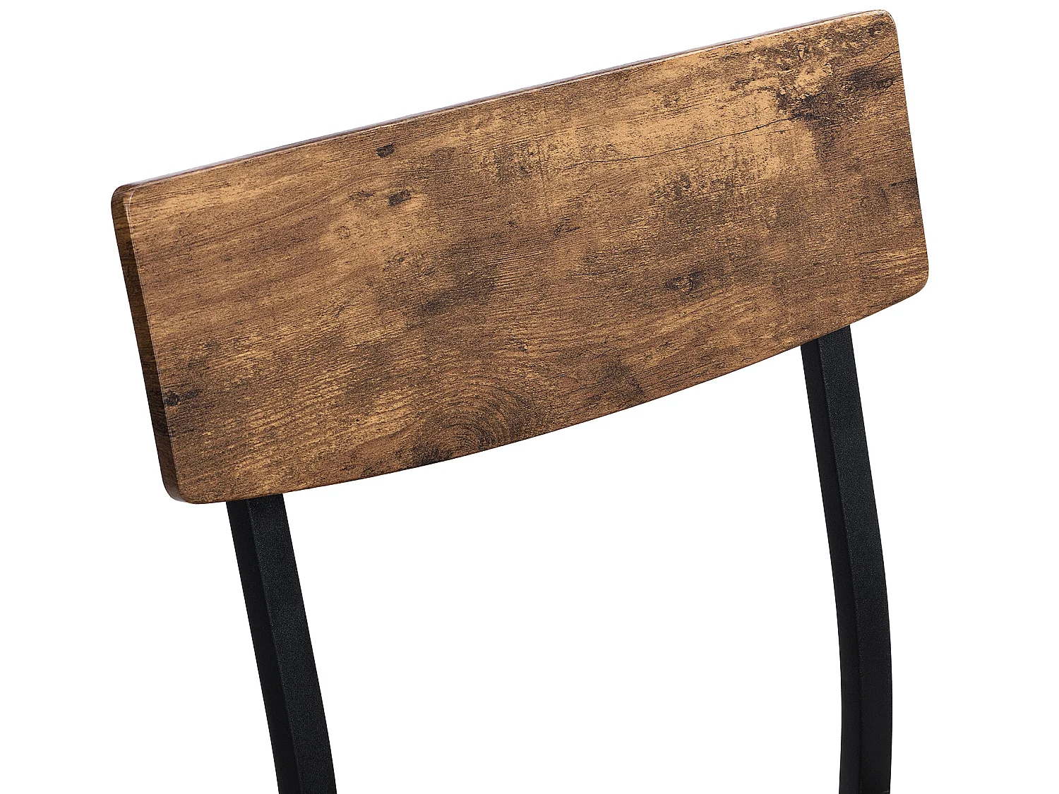 Tisch + 4 Stühle + Bankgarnitur - MDF und Metall - Industriestil - Braun