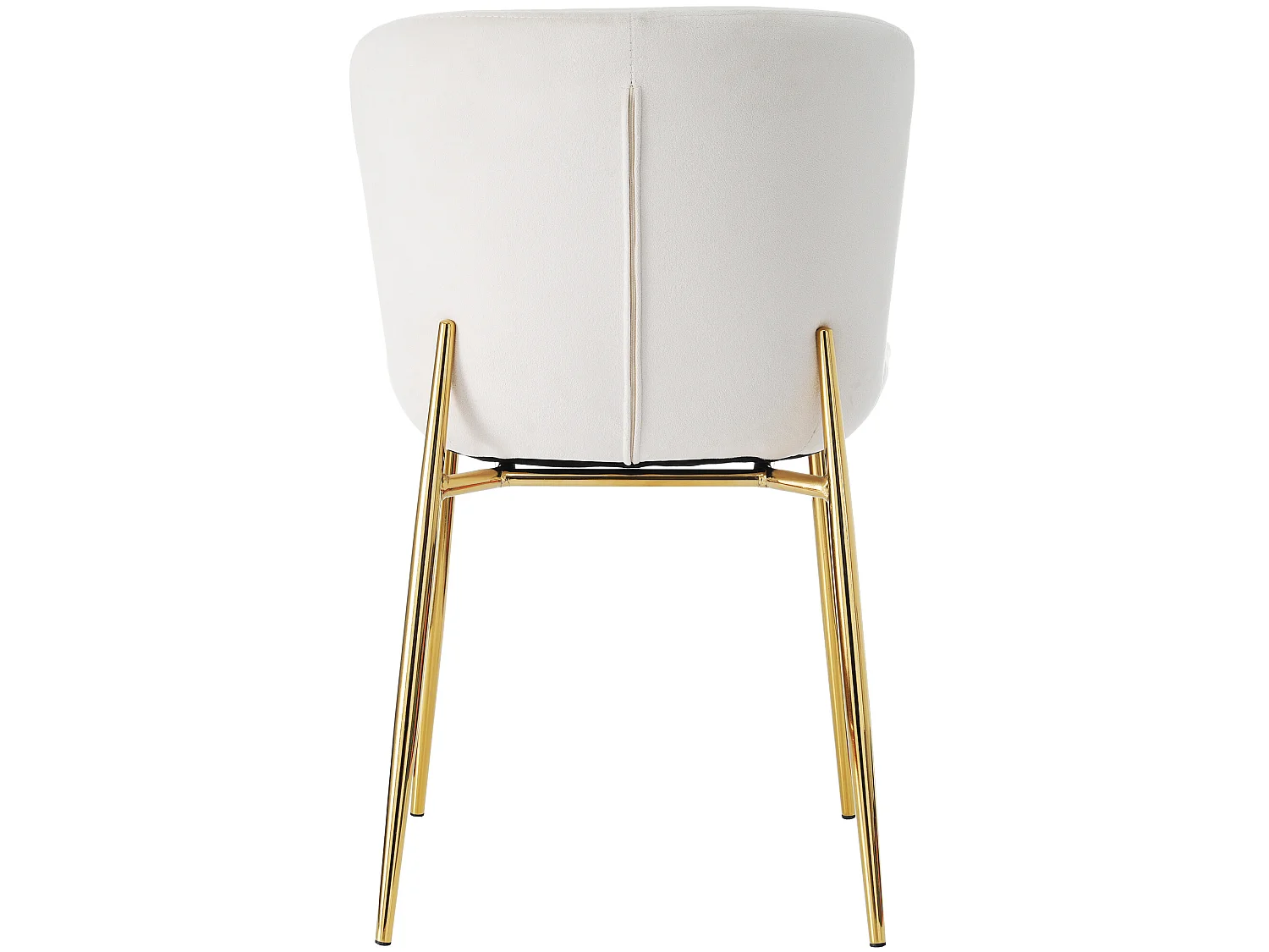Set van 2 stoelen - fluweel - goud metalen poten - beige