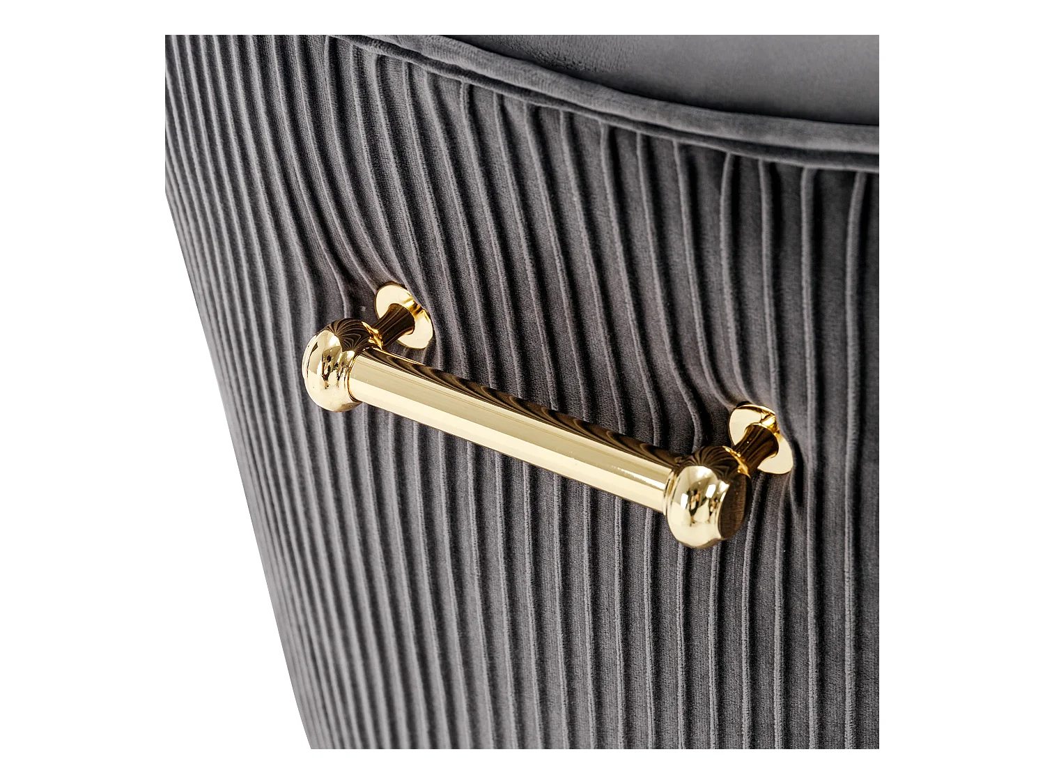 Eetkamerstoel - fluweel en metaal - grijs