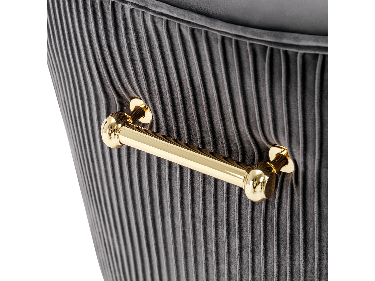 Chaise de salle à manger - velours et métal - gris