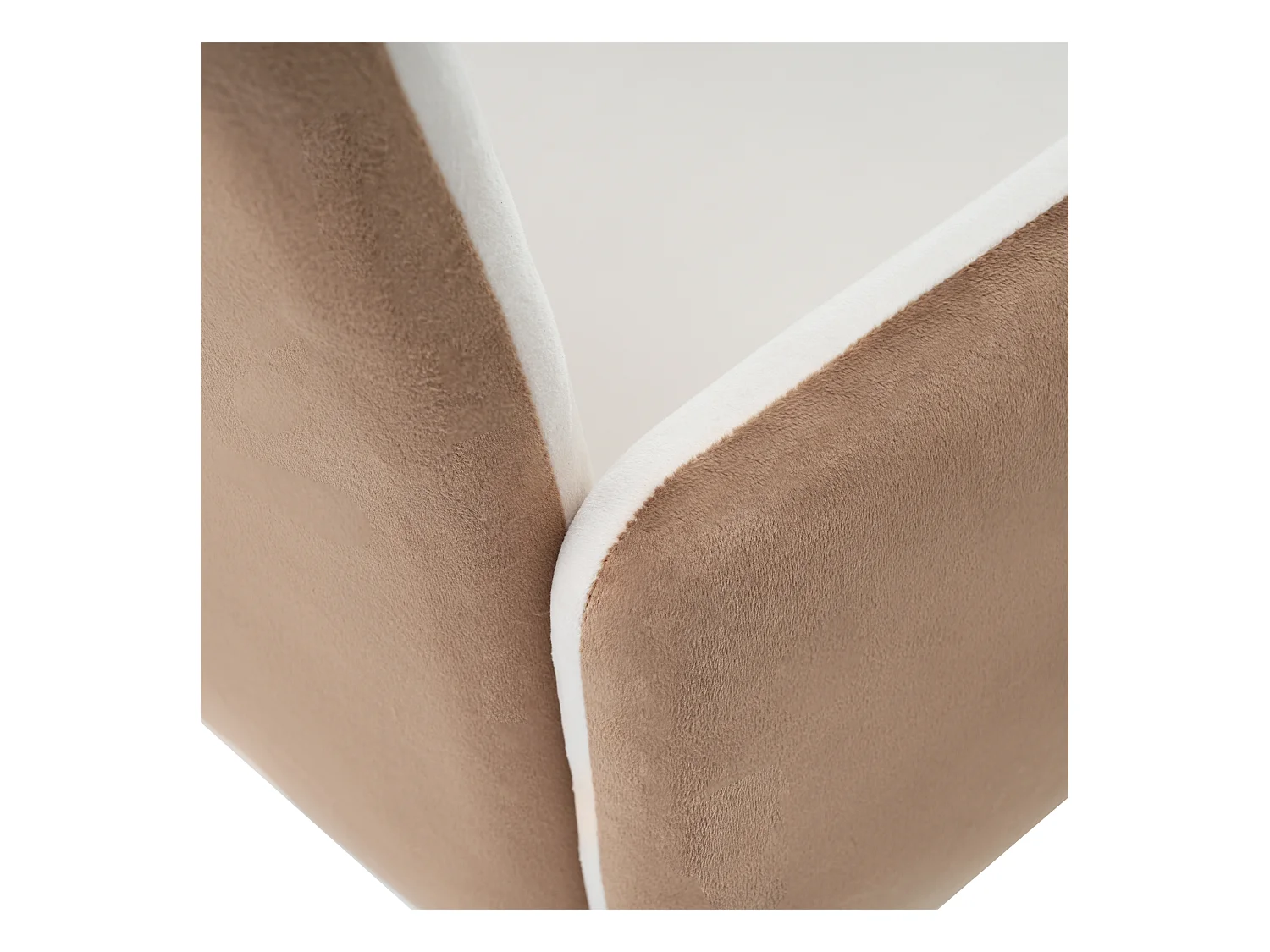 Chaises pivotantes - velours - avec accoudoir - pour salle à manger et cuisine - beige