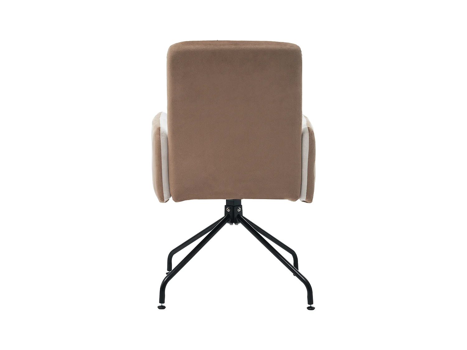 Chaises pivotantes - velours - avec accoudoir - pour salle à manger et cuisine - beige