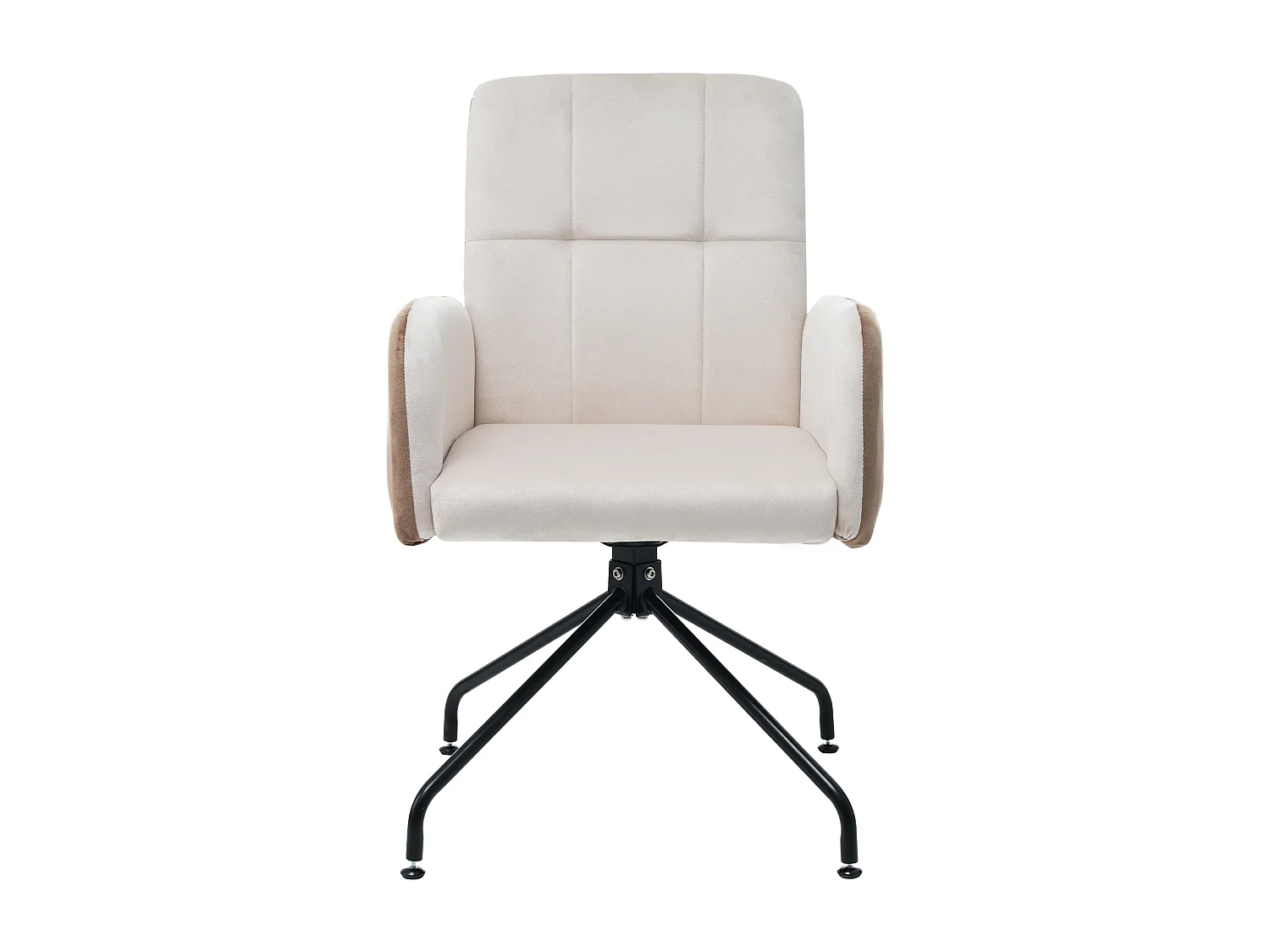 Drehstühle – Samt – mit Armlehne – für Esszimmer und Küche – Beige