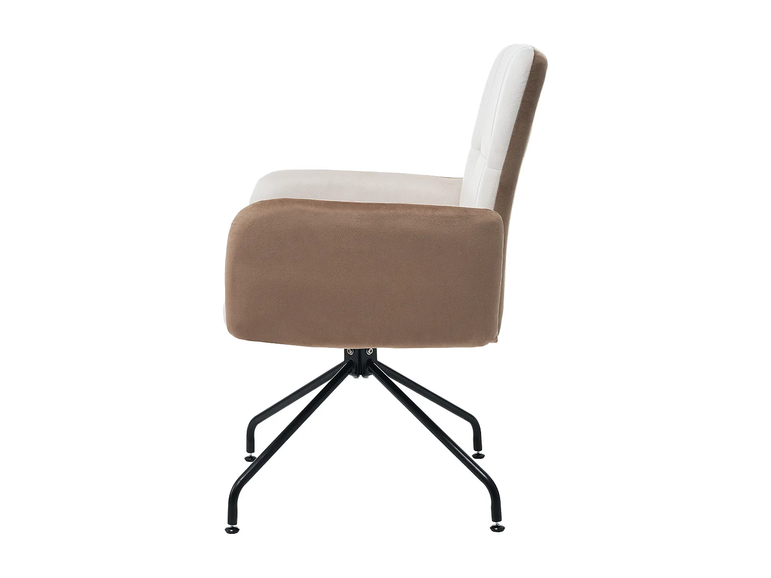 Drehstühle – Samt – mit Armlehne – für Esszimmer und Küche – Beige