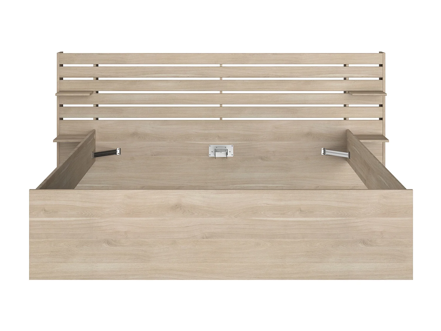 Bed met opbergruimte – 180 x 200 cm – Kleur: houteffect – TENALIA