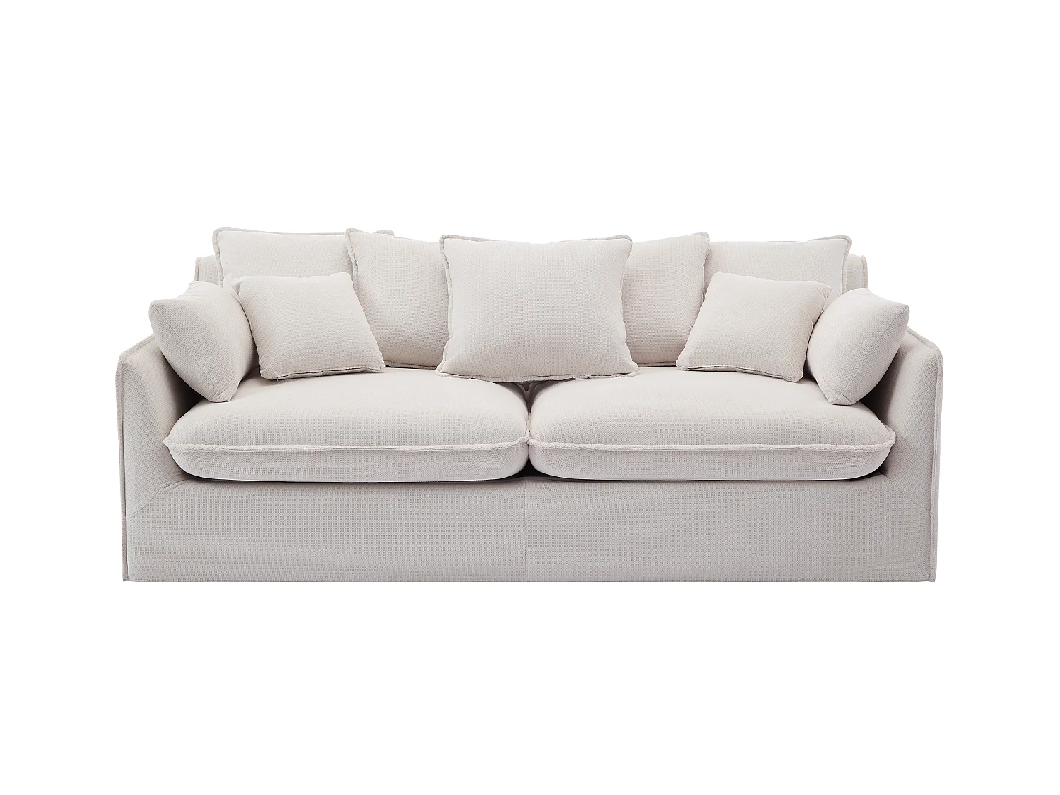 Canapé 3 places en tissu beige CABORNI