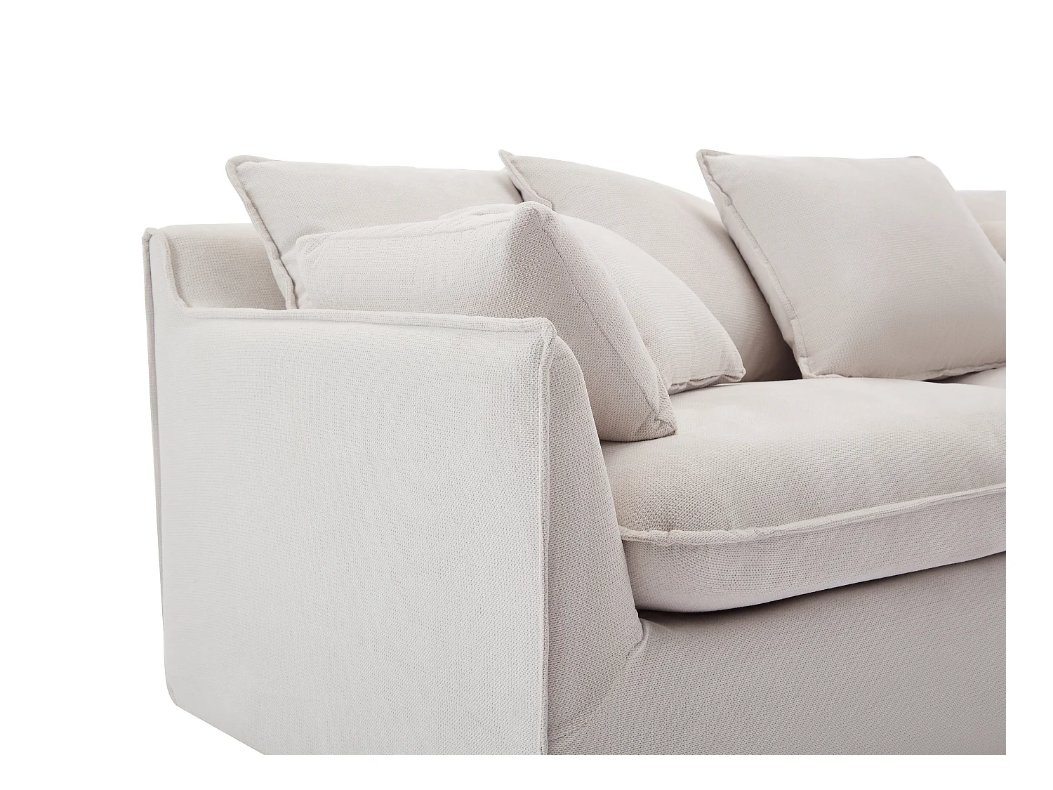 Canapé 3 places en tissu beige CABORNI