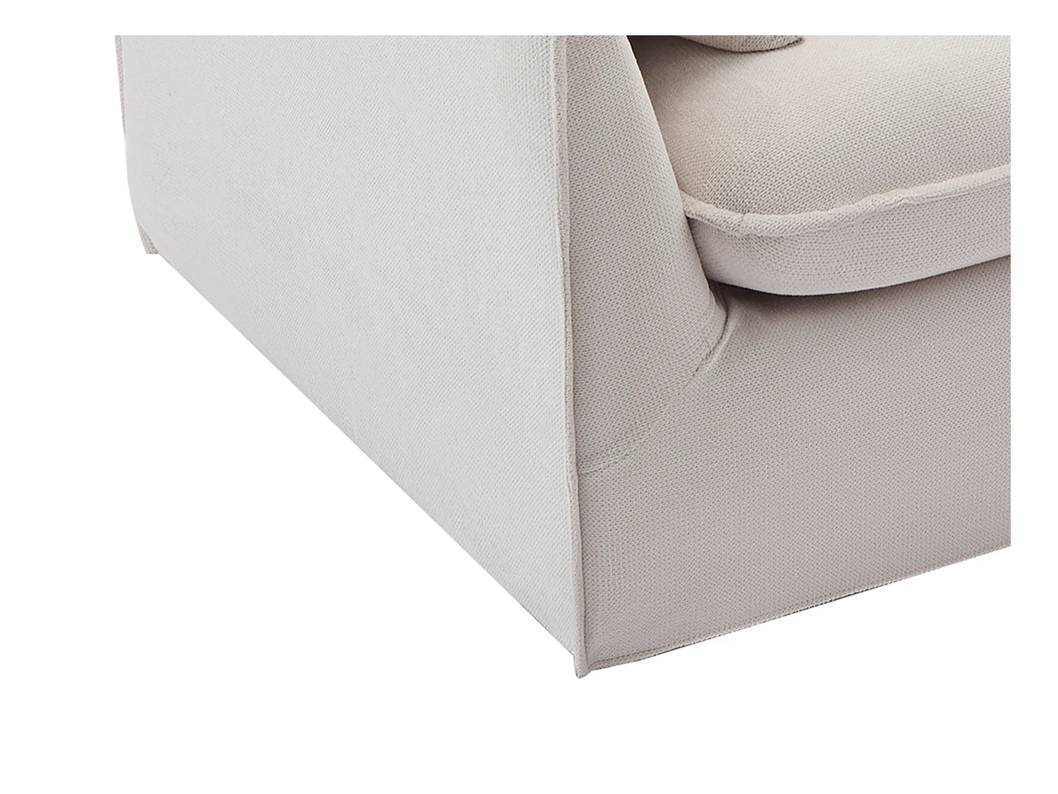 Canapé 3 places en tissu beige CABORNI