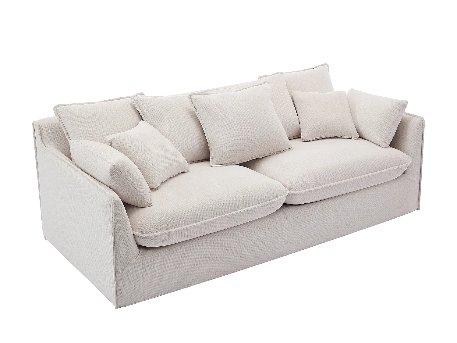 Sofa 3-Sitzer - Stoff - Beige - CABORNI