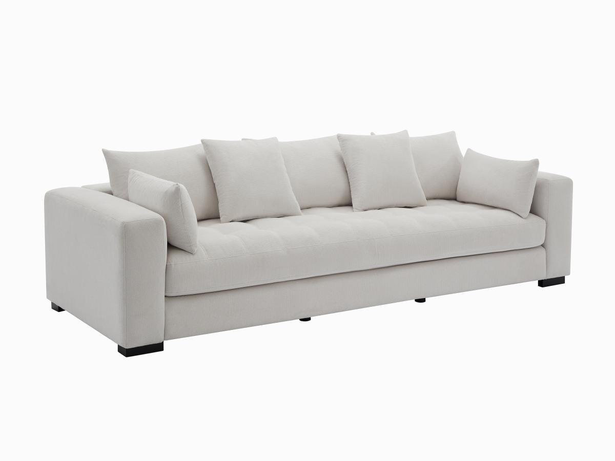 Sofa 3-Sitzer - Strukturstoff - Beige - REBOLDA günstig online kaufen