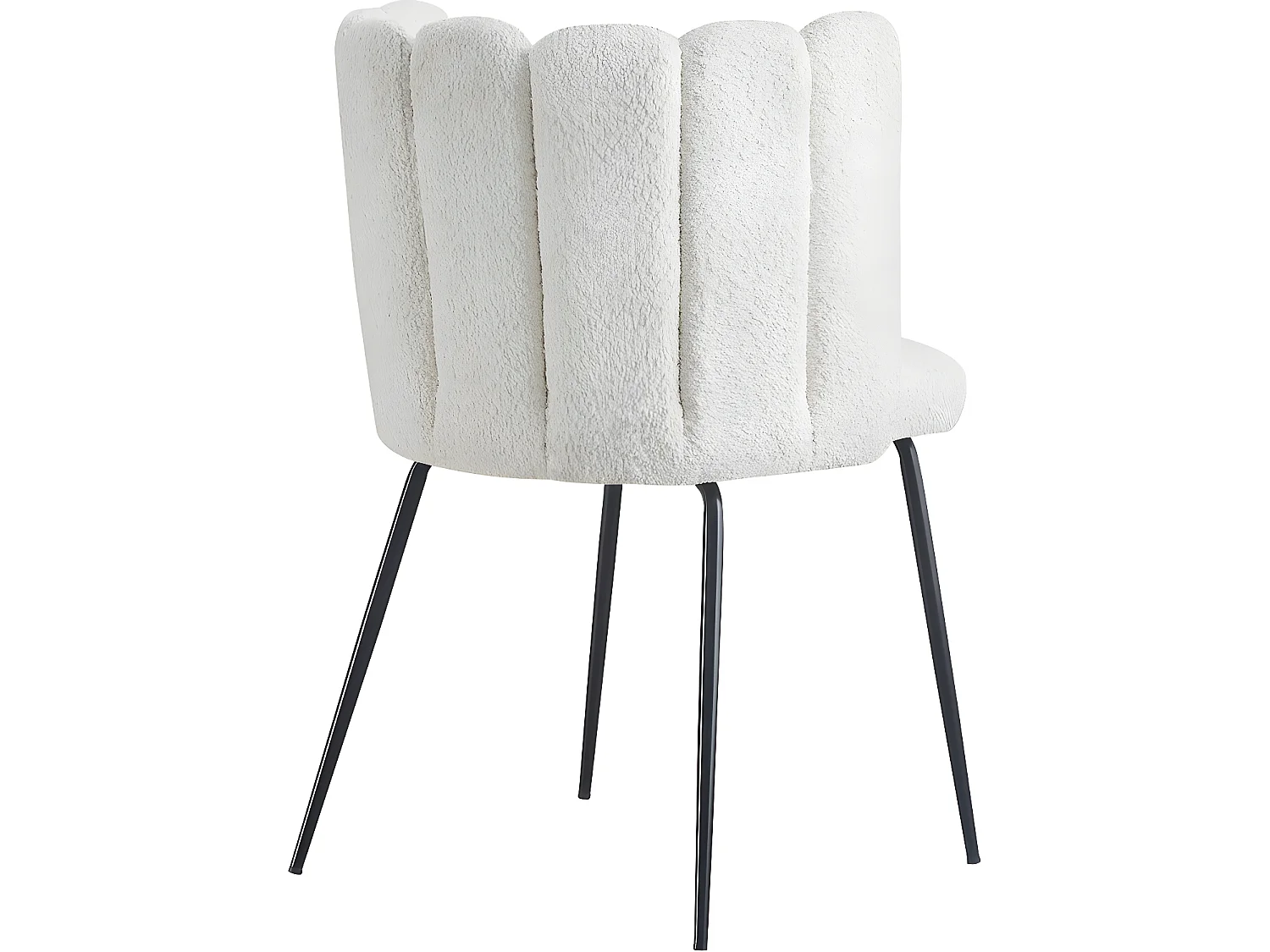 Lot de 2 chaises en tissu "Anja" - Crème