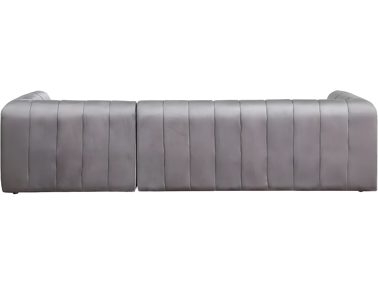 Divano angolare in velluto "Victor Hugo" - 3 posti - Grigio