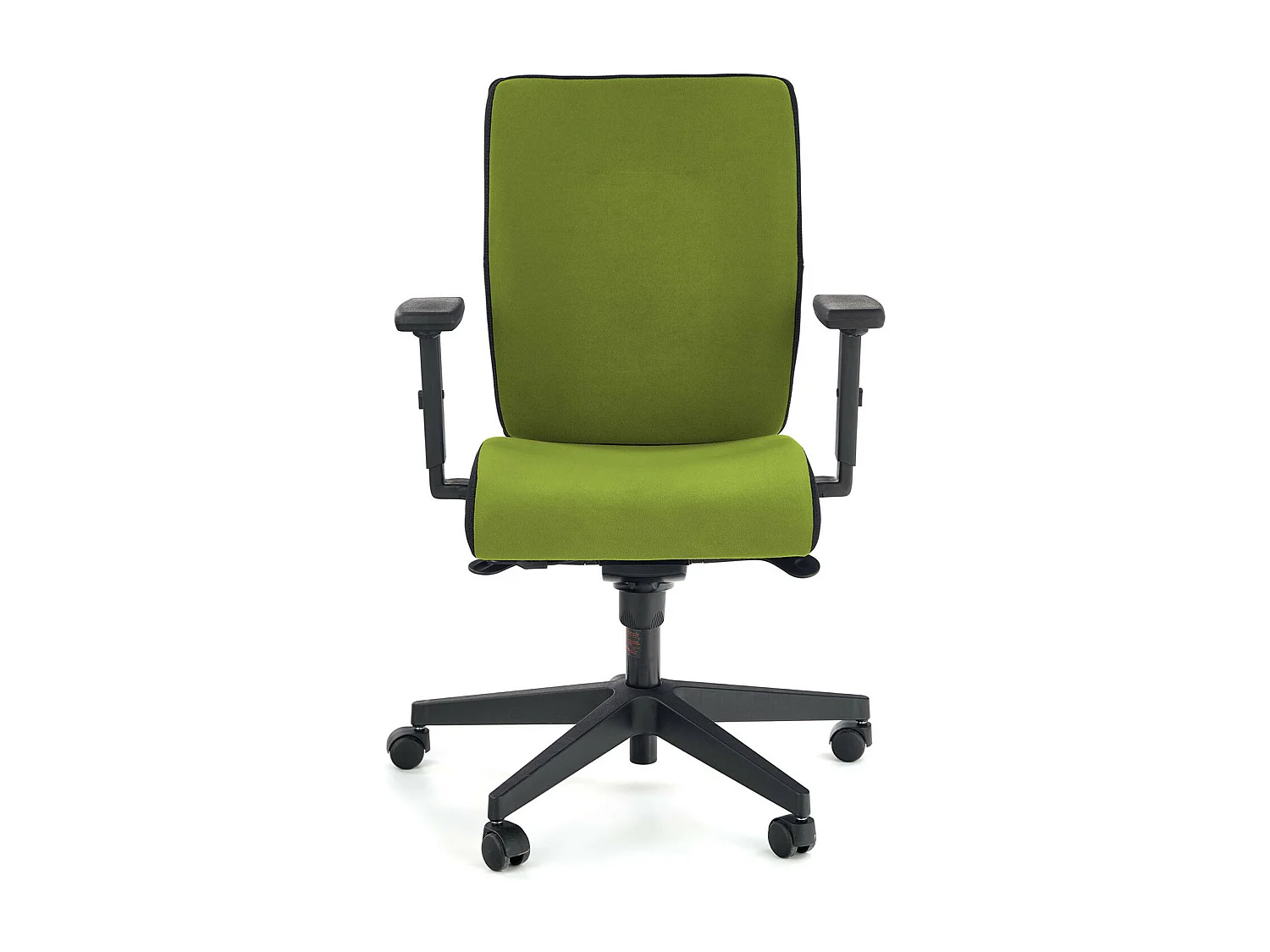 Fauteuil de bureau ergonomique en tissu vert avec piètement noir à roulettes ELIE