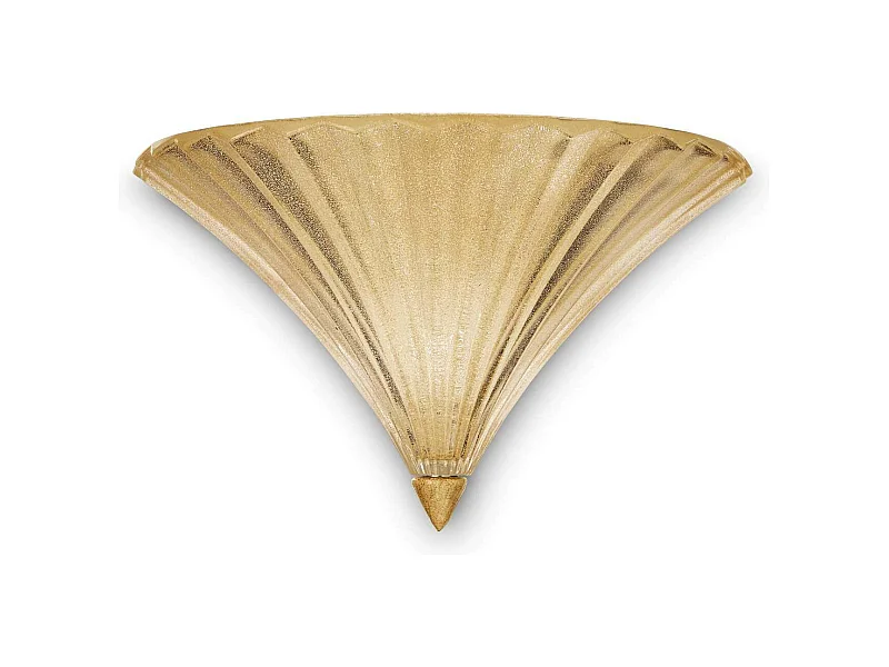 Ideal Lux Santa - 1 Luce da Interno Grande Applique da Parete Oro con Vetro, E14