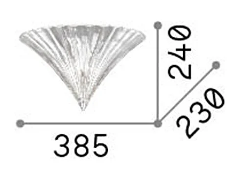 Ideal Lux Santa Grand luminaire mural intérieur à 1 ampoule doré avec verre, E14