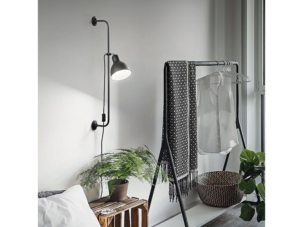 Ideal Lux Shower Applique à 1 lumière noire